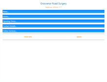 Tablet Screenshot of grosvenorroadsurgery.com